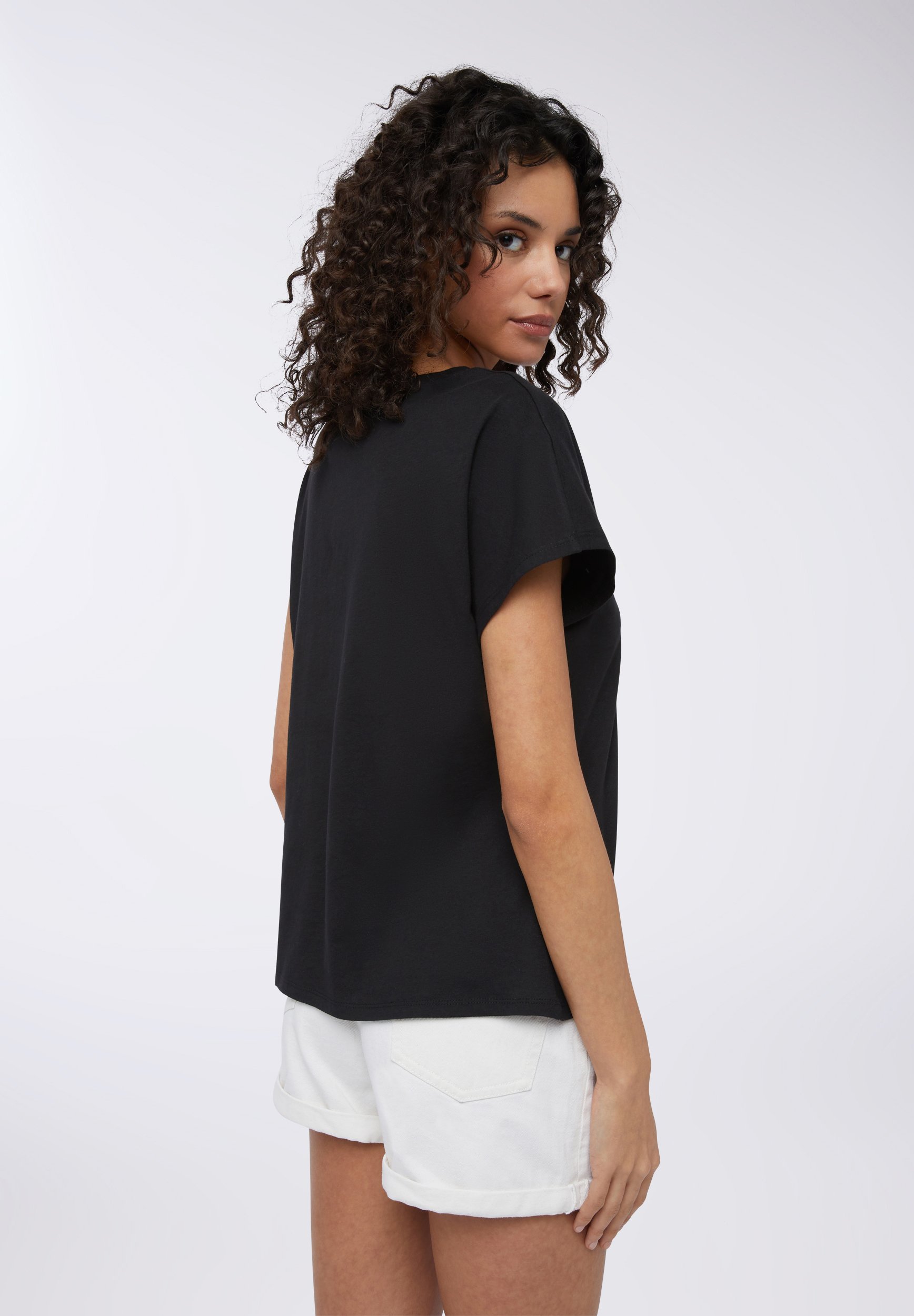 Bliwov Top Donna Girocollo Con Ricamo Occhiello E Manica Pipistrello - Nero, XX-Large, Estate Autunno