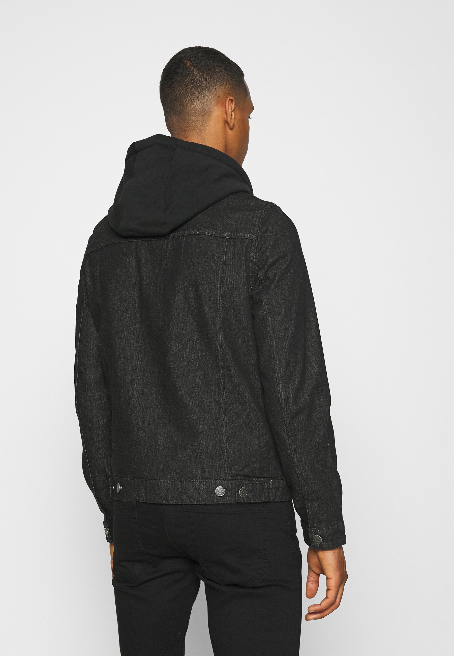 Jack \u0026 Jones JJIALVIN JJJACKET - Denim jacket - black denim/black -  Zalando.ie