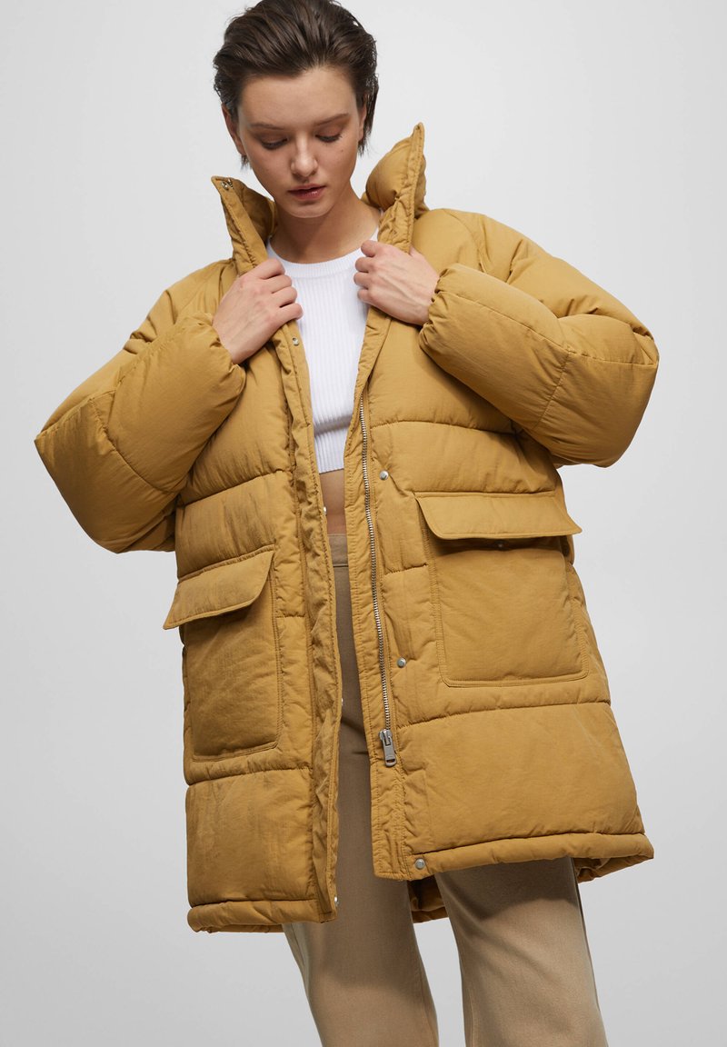 PULL&BEAR RAGLAN SLEEVE Zimski plašč camel/kamelja dlaka Zalando.si