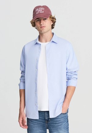 Terranova, STRETCH MICRORIGHE - Camicia - var azzurro