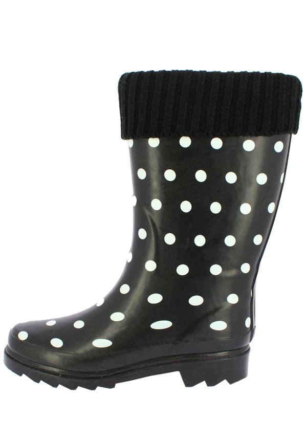 WARMFUTTER DOTS - Gummistiefel - schwarz