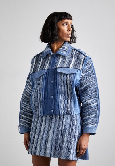 KSENIA SCHNAIDER Womens Blue Denim Jacket