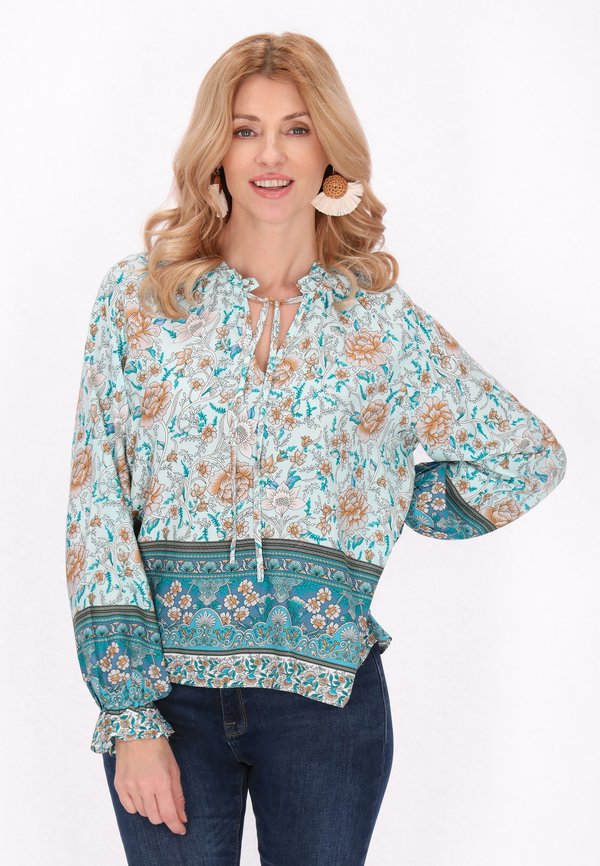Bluse - aqua multicolor