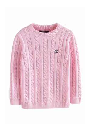 REGULAR FIT - CABLE CREW NECK - Strickpullover - pink