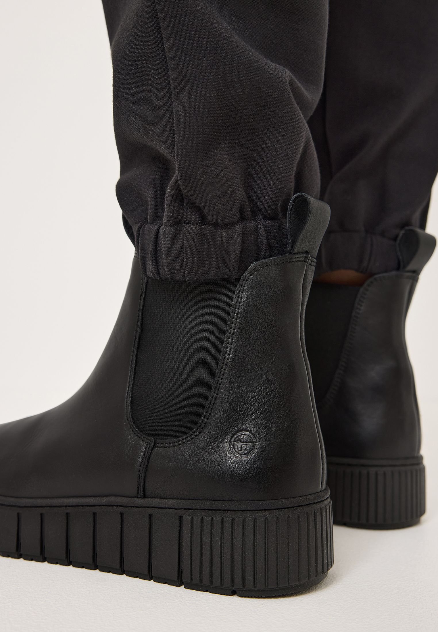 Tamaris MIT REMOVABLE Bottines à plateau black leather/noir