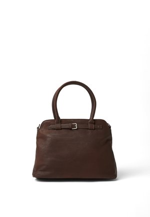 Les Copains, HANDBAG WITH DOUBLE HANDLES AND SHOULDER STRAP. - Handtasche - dark brown