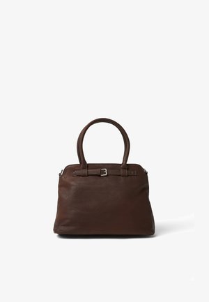 Les Copains, HANDBAG WITH DOUBLE HANDLES AND SHOULDER STRAP. - Handtasche - dark brown