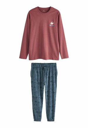 GRAPHIC LONG SLEEVE SET - Pižamos komplektas - red blue