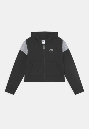 AIR HOODIE - Felpa con zip - black/white