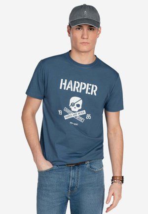 Camiseta estampada - wash blue