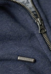Superdry & Co ESSENTIAL LOGO HOOD TRACK  - Sudadera con cremallera - heritage navy marl