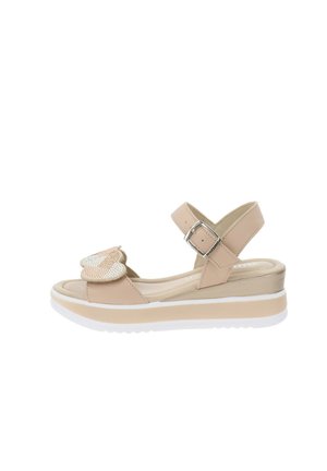 Valleverde Sandali con plateau - beige
