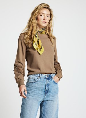 APPLICAZIONI - Sweatshirt - fango scuro