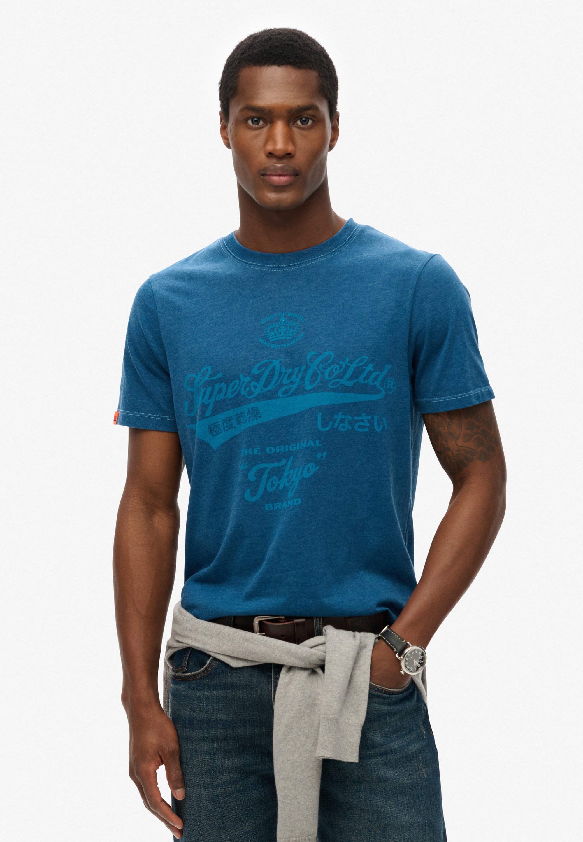 T-shirt Machined Goods in stile workweardark tobacco marl da Uomo | IT