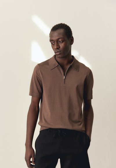 sandro PABLO ZIP - Polo majica - taupe