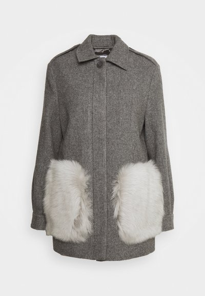 STUDIO ID MACI CAR SHORT WITH POCKETS - Κοντό παλτό - grey