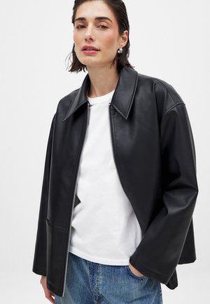 NA-KD ZIP DETAIL - Jakna iz umetnega usnja - black