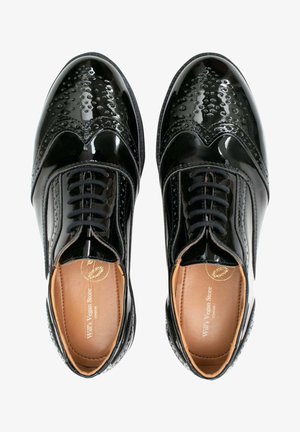 Casual lace-ups - patent black