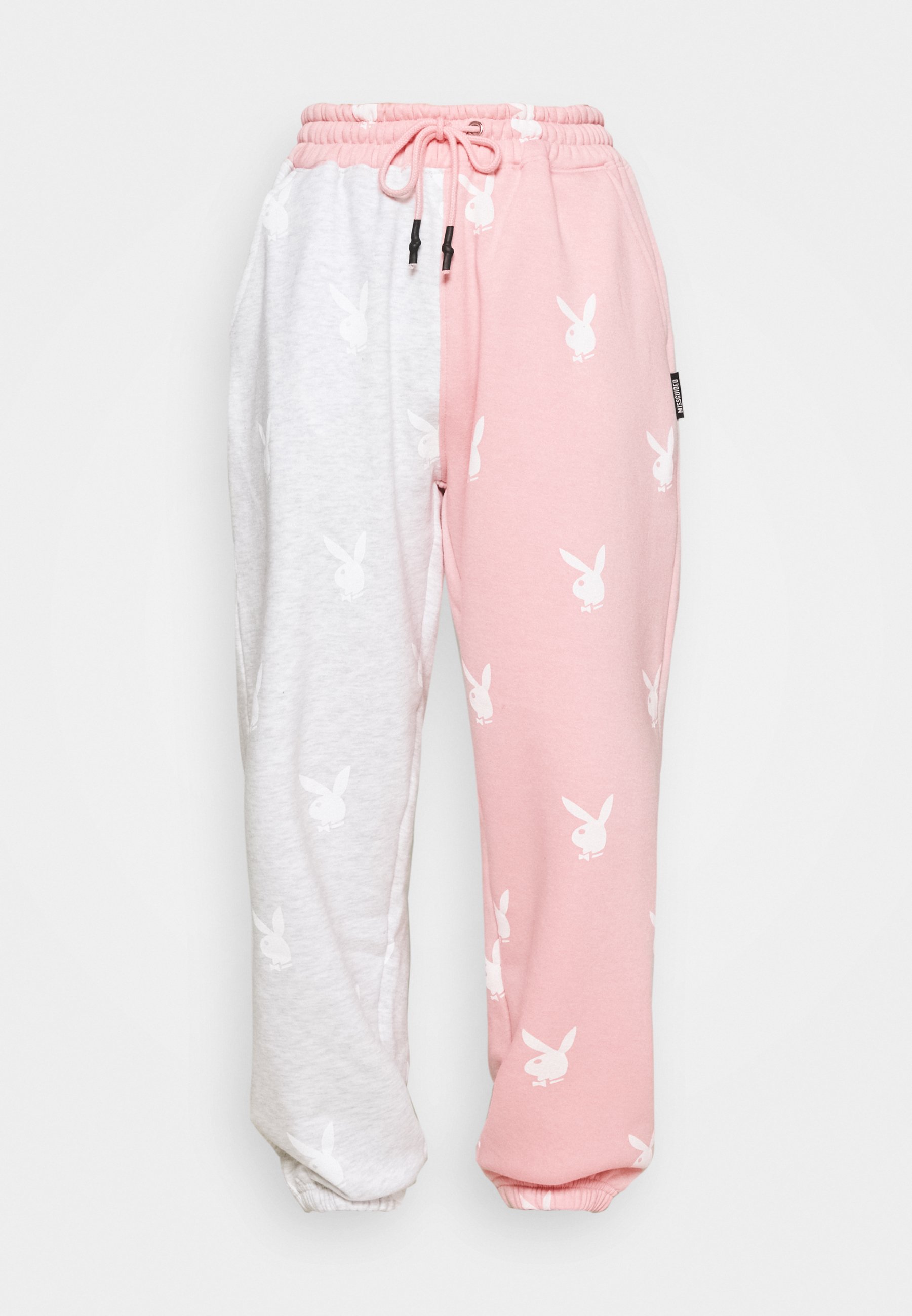 Missguided Petite PLAYBOY JOGGERS - Trainingsbroek - grey/grijs - Zalando.nl