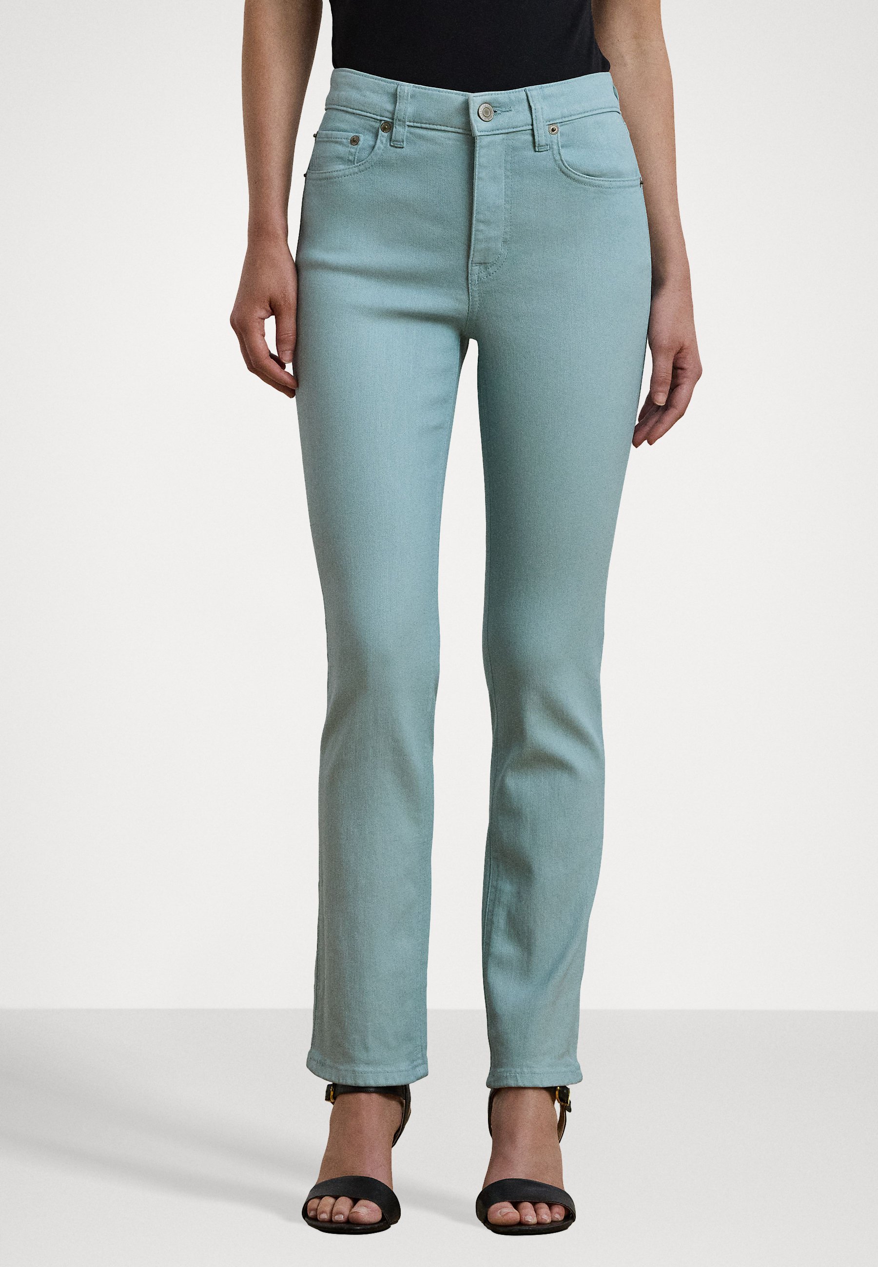 Lauren Ralph Lauren COATED HIGH RISE STRAIGHT ANKLE JEAN 