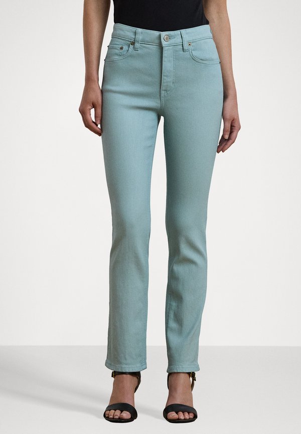 COATED HIGH RISE STRAIGHT ANKLE JEAN - Straight leg jeans - aqua pearl