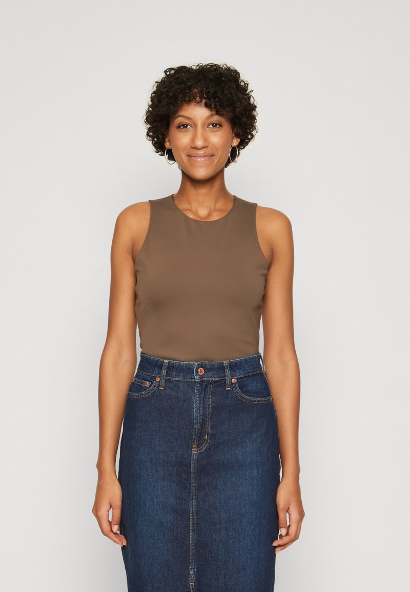 Guess SL MORA CUT OUT BACK - Bluse - general brown