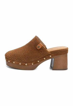 Ciabattine con tacco - camel