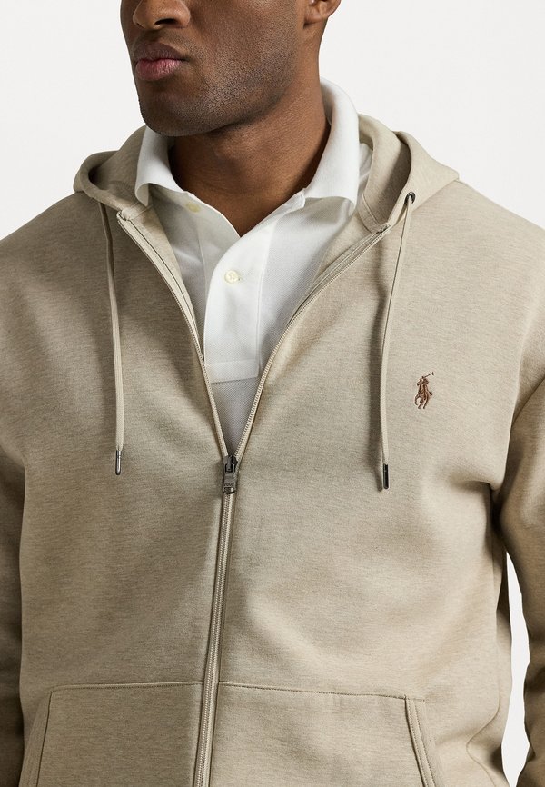 DOUBLE KNIT FULL ZIP HOODIE - Zip-up sweatshirt - tuscan beige heather4