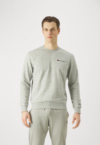 Champion ICONS CREWNECK SMALL LOGO - Felpa - grey melange