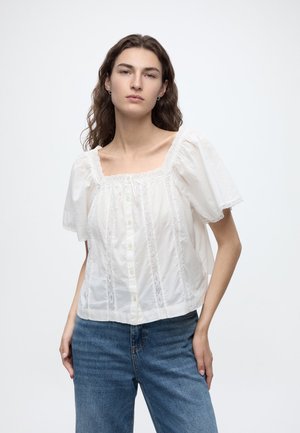 GAP LACE FEMME SQUARENECK - Blúzka - new off white