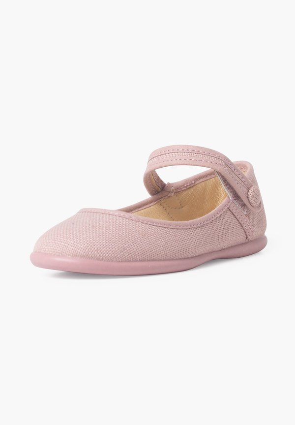 MERCEDITA ESCOTADA DETALLE BOTÓN CIERRE ADHERENTE – Riemchenballerina – rosa palo