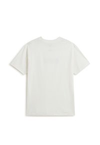Plain white short-sleeve T-shirt shown from the back on a white background.