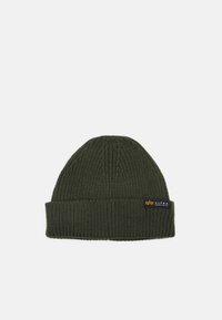 Alpha Industries - DOCKERS BEANIE UNISEX - Adīta cepure - dark olive Miniatūras attēls 1