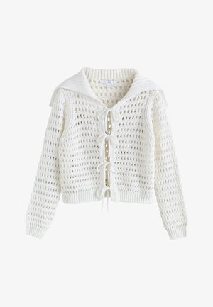 Next, REGULAR FIT - TIE FRONT SAILOR COLLAR - Cardigan - white