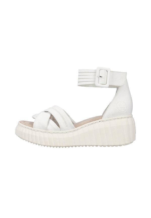 Plateausandalette - weiss