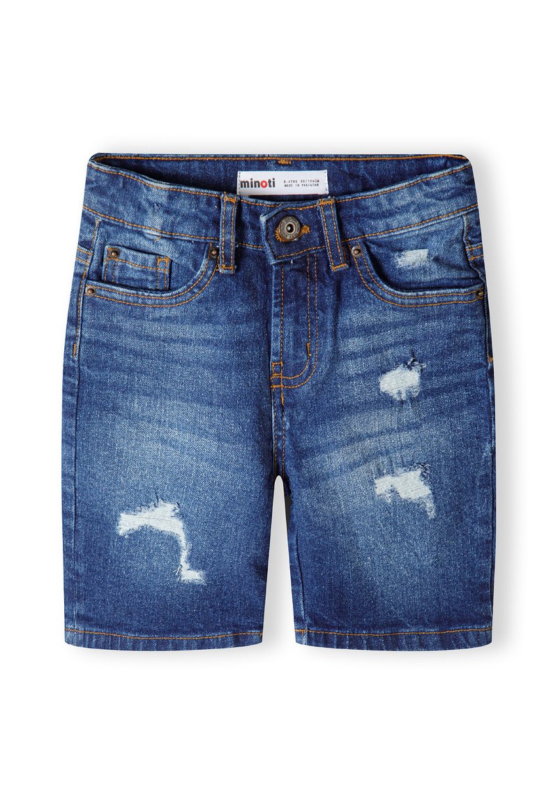 MINOTI SHORT LEG WITH RIPS - Džinsa auduma šorti - dark blue denim