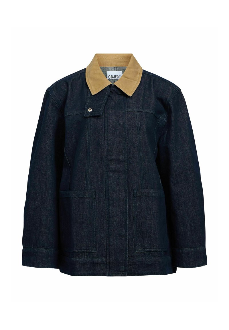 Object DUNKLE - Denim jacket - dark blue denim/dark-blue denim ...