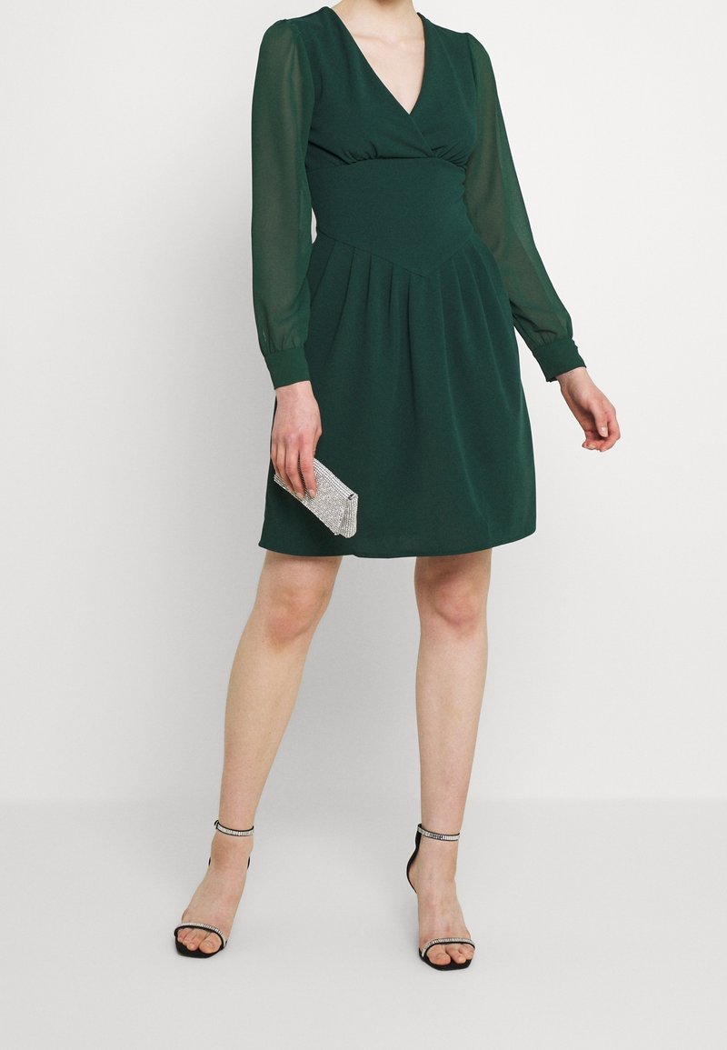 dark green satin dress long sleeve Argent Longsleeve Bias in Silk Charmeuse | Deep Forest | Women's Dresses Sheath prom dresses