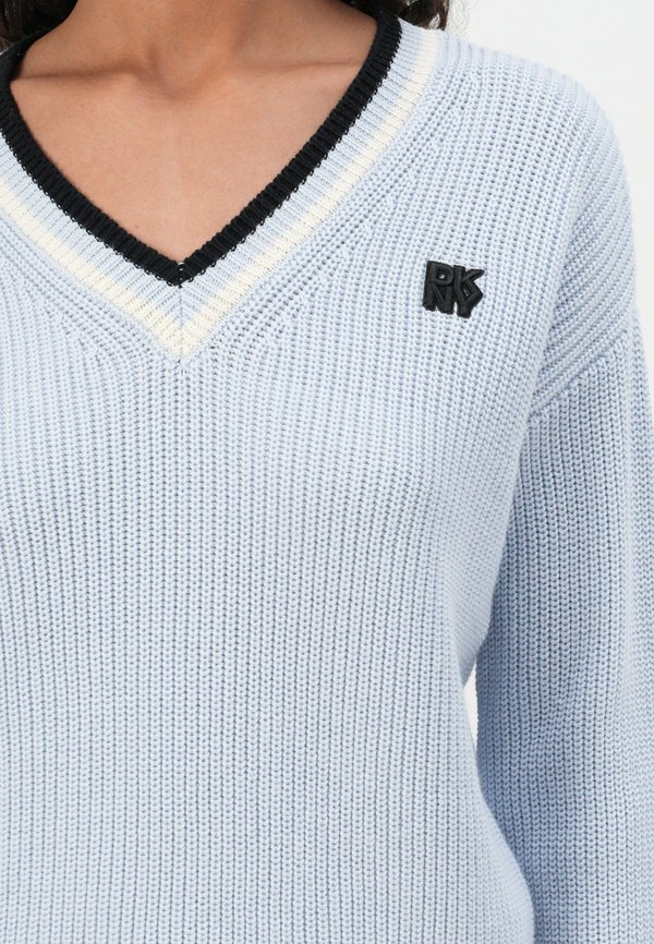 SHAKER STITCH V NECK PULLOVER - Jumper4
