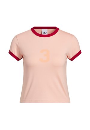 adidas Originals, GRAPHIC RINGER BABY TEE - Μπλουζάκι με στάμπα - glow pink