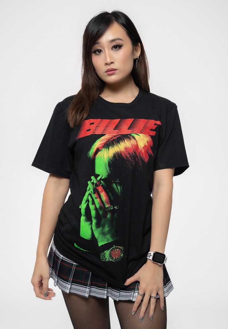 Paradiso Clothing BILLIE EILISH HANDS AND FACE - Print T-shirt - black