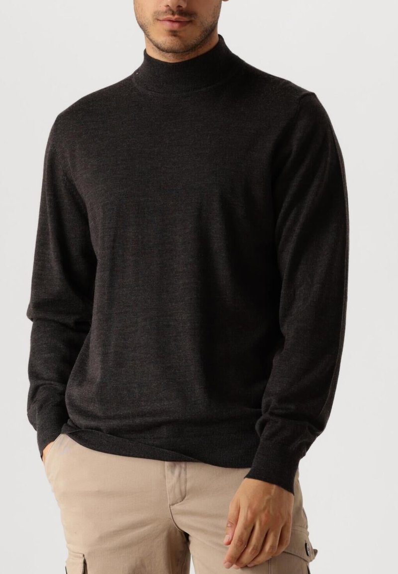 PROFUOMO MOCK ROLL - Trui - bruin
