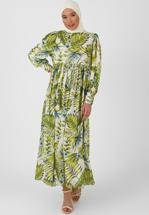 Modanisa FLORAL DESIGN - MODEST - REFKA CASUAL - Robe longue - green