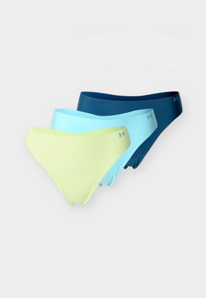 PURE NO SHOW THONG SOLID 3 PACK - G-string tangice - blue haze/fade green/wham blue