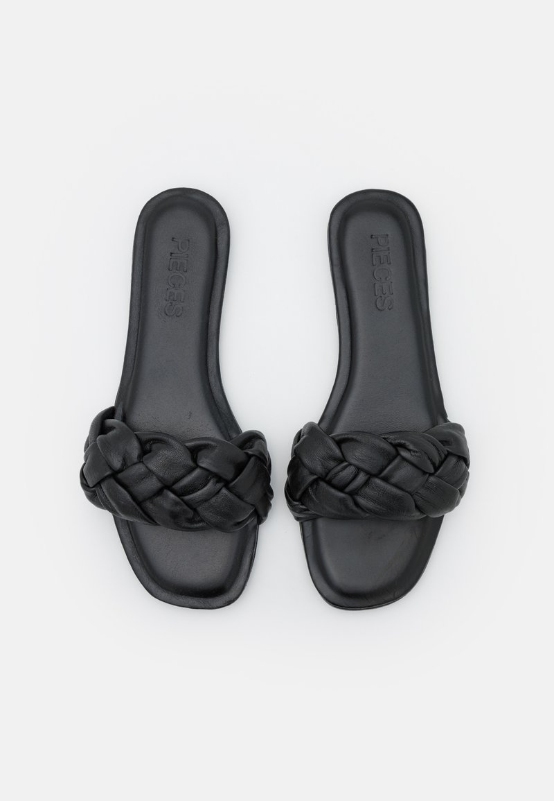 Damen Flache Pantoletten | Pieces PCVERA Pantolette flach black/schwarz - RY35620 Damen Flache Pantoletten | Pieces PCVERA Pantolette flach black/schwarz - RY35620