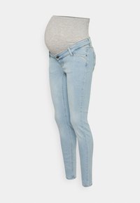 MAMALICIOUS MLSAVANNA  - Calças de ganga de corte skinny - light blue denim
