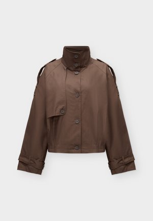Topshop, TSHABA CROPPED TRENCHCOAT - Καμπαρντίνα - red heart
