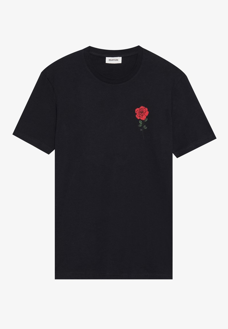 YOURTURN T-shirt print zwart YOURTURN T-shirt print zwart