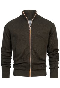 ERIK ZIP - Strickjacke - army mix