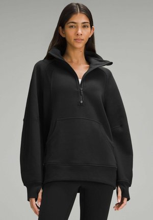 SCUBA OVERSIZED FUNNEL NECK HALF-ZIP - Collegepaita - black